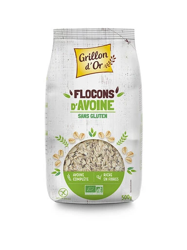 Flocons d’avoine SANS GLUTEN-500gr